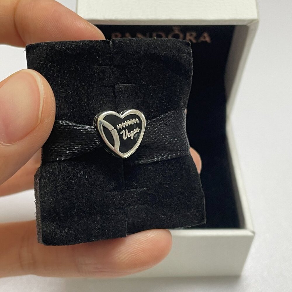 Pandora I LOVE Heart Football Las Vegas Heart Charm